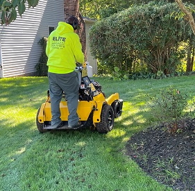 Completed lawn mowing services in Cheshire, CT
